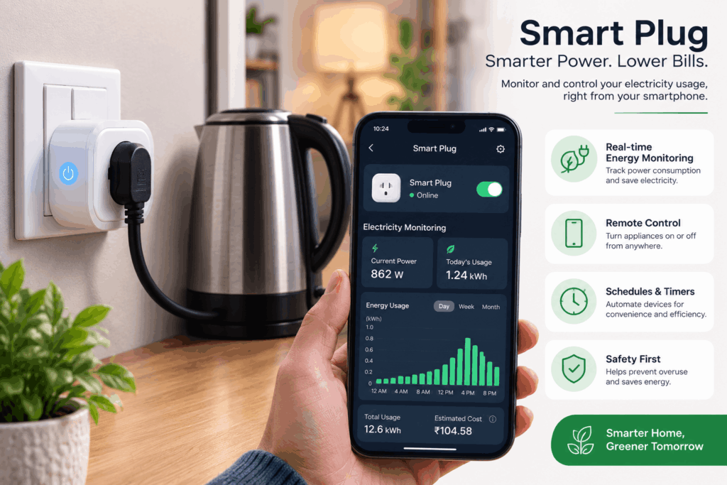 Smart Home Technology Smart plug energy monitoring device
