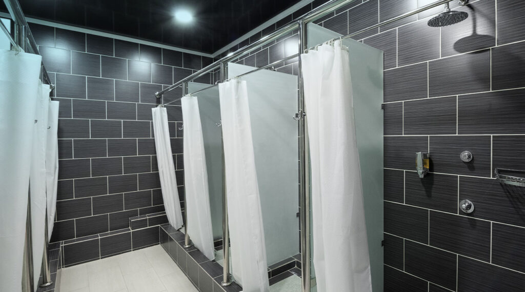 Hygienic shower facility available